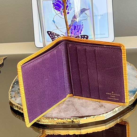 Louis Vuitton Yellow Purple Vintage Epi Wallet - Picture 5 of 7